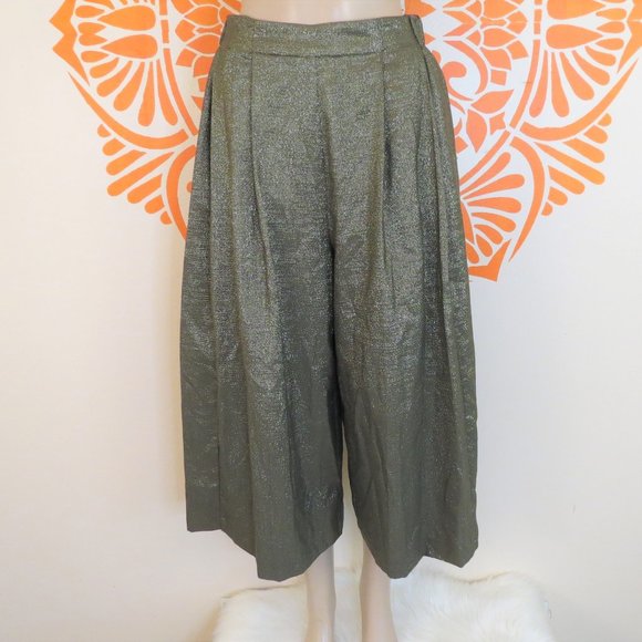 Zara Pants - Zara Basic High Rise Gold Palazzo Pants M
